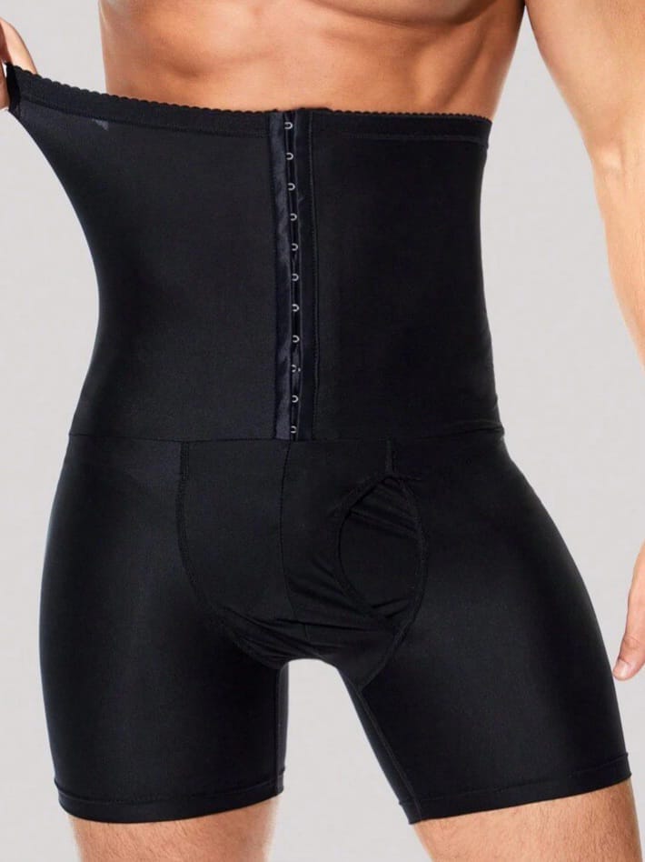 Men's High-Waist Compression Shapewear Shorts – Waist Trainer Body Shaper Underwear